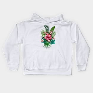 Hawaii Plant Flower Hibiscus Tropical Kids Hoodie